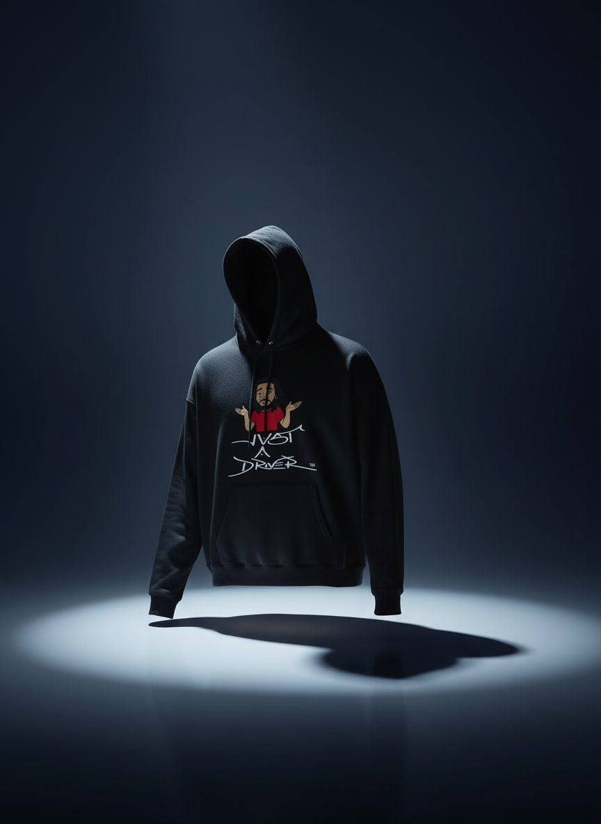 Just A Driver™ Black Hooded Sweatshirt